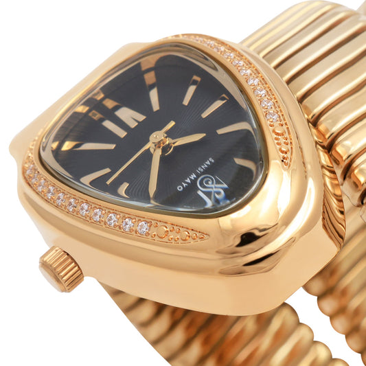 Snake Crystal Obsidian Black Gold Analog