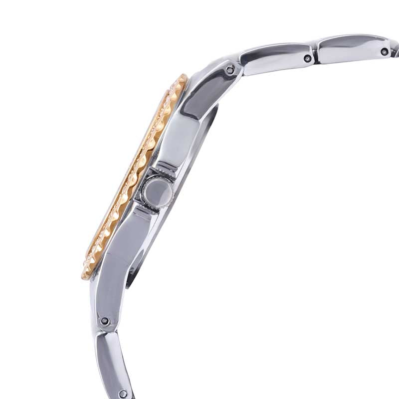 Tini Round Two Tone White Wrist Watch