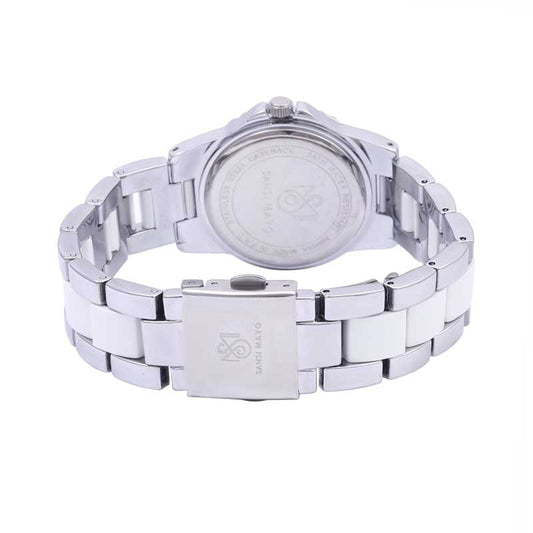 Tini Round Two Tone Silver Elegance Wrist Watch