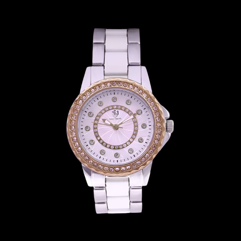 Tini Round Two Tone Rose Gold Wrist Watch