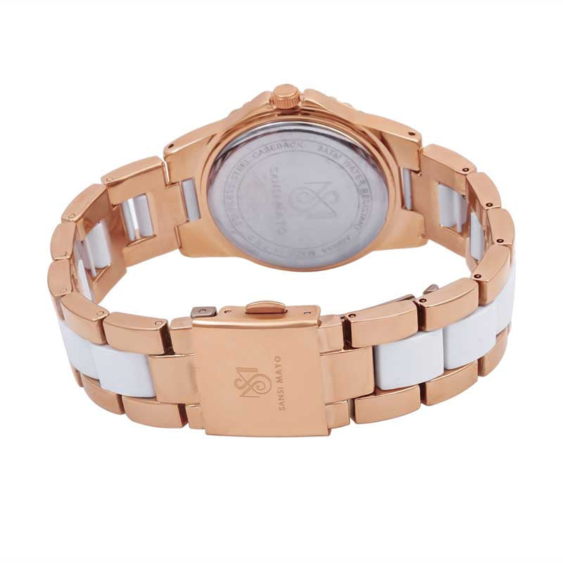 Tini Round Two Tone Radiance Rose Gold Wrist Watch