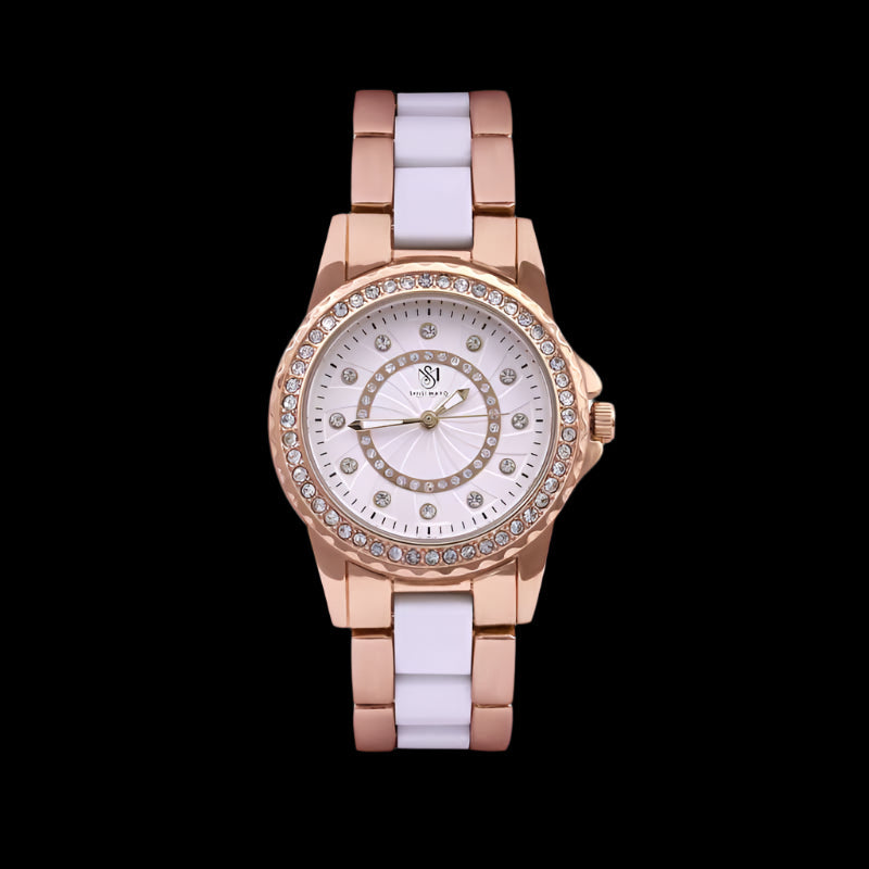 Tini Round Two Tone Radiance Rose Gold Wrist Watch