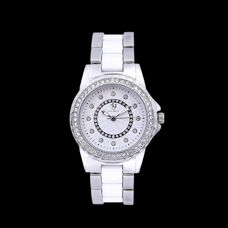 Tini Round Two Tone Silver Elegance Wrist Watch