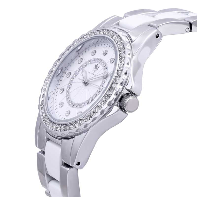 Tini Round Two Tone Silver Elegance Wrist Watch