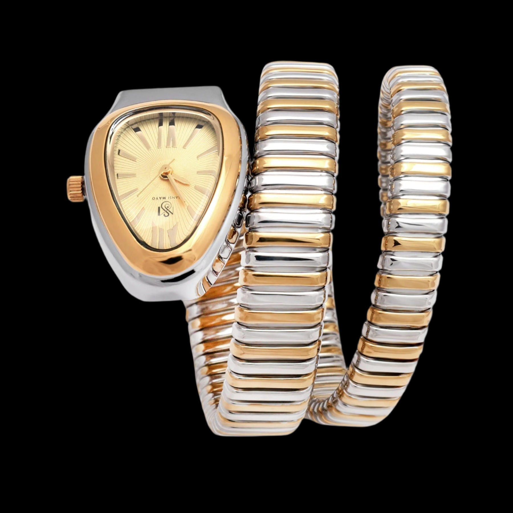 Snake Shadow Silver Steel Analog