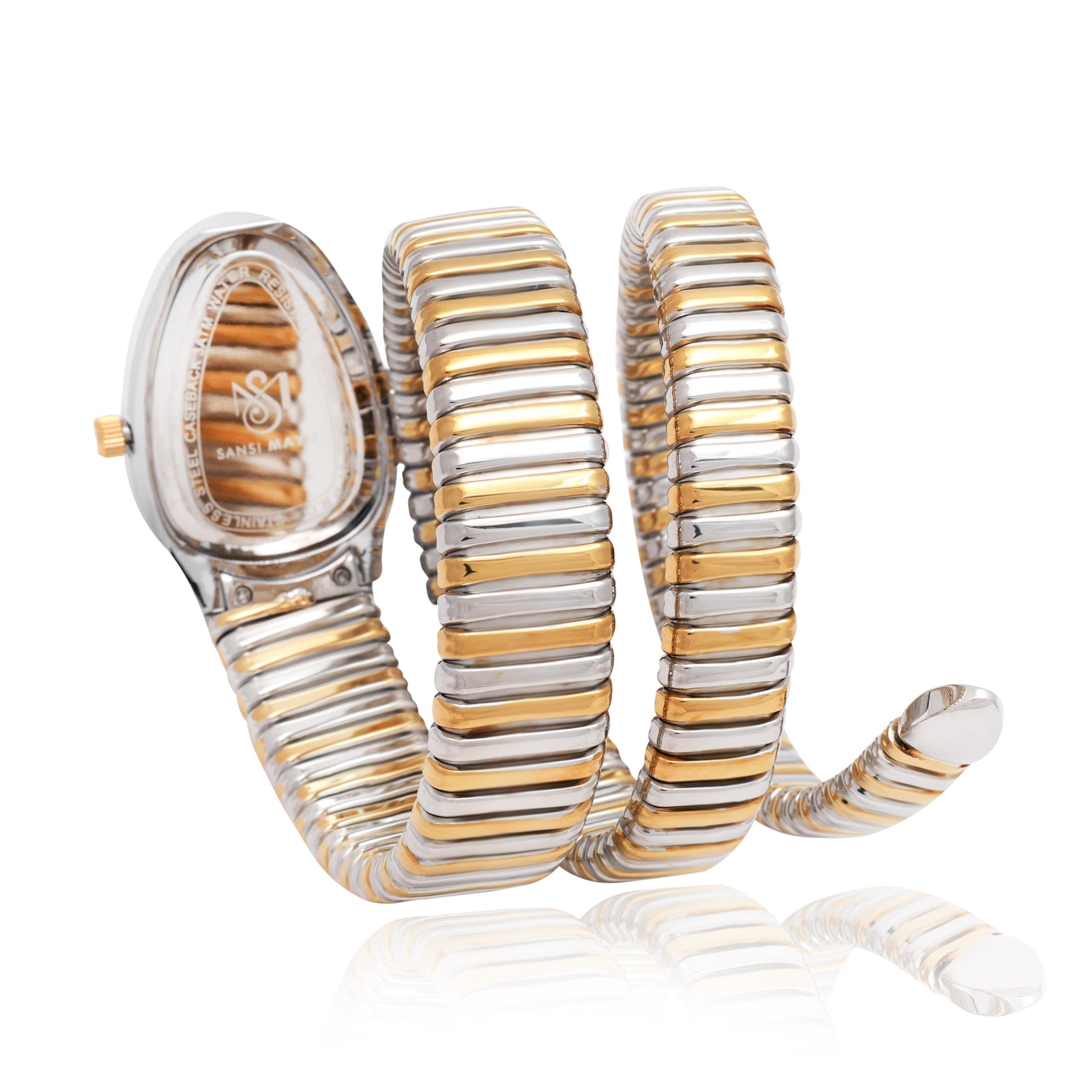 Snake Shadow Silver Steel Analog