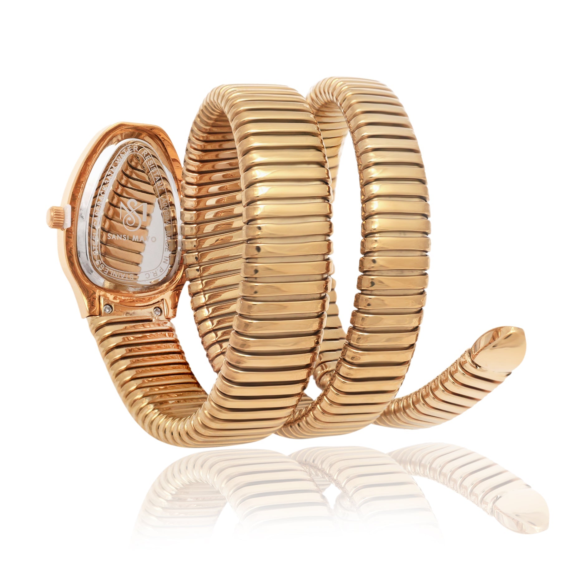 Snake Crystal Obsidian Black Gold Analog