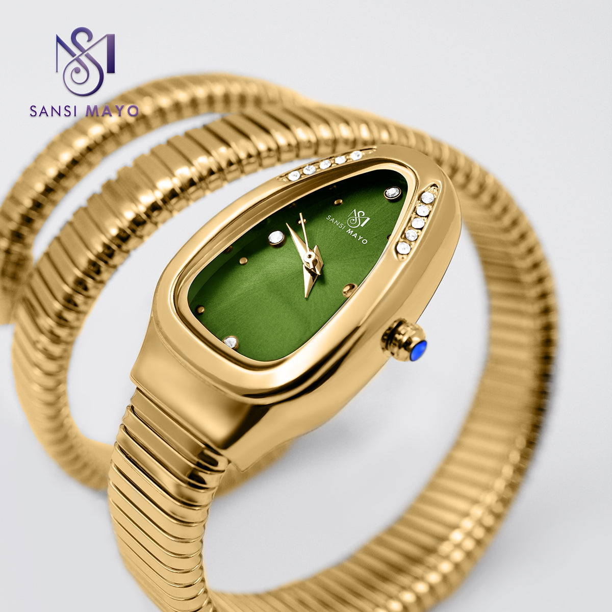 Snake Stone Green Gold Analog