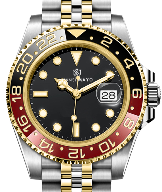 Dinos Black & Red Steel Analog