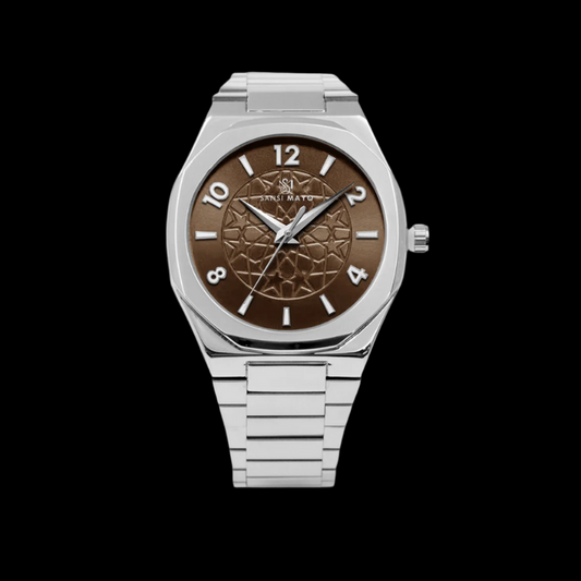 Marco Silver Brown Wrist Watch